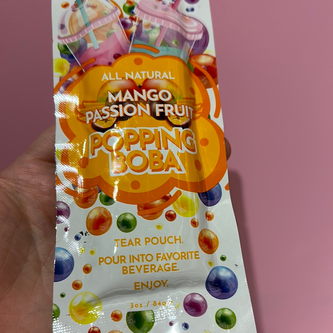 Popping boba mango passion fruit