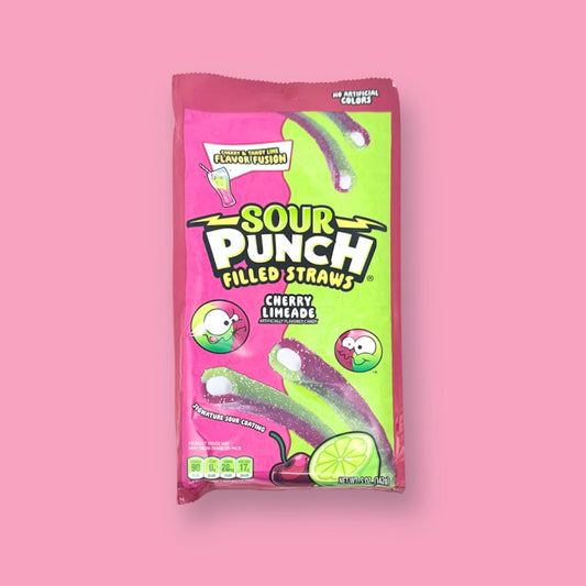 Sour Punch Filled Straws - Cherry Limeade