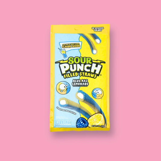 Sour Punch Filled Straws - BlueRaz Lemonade