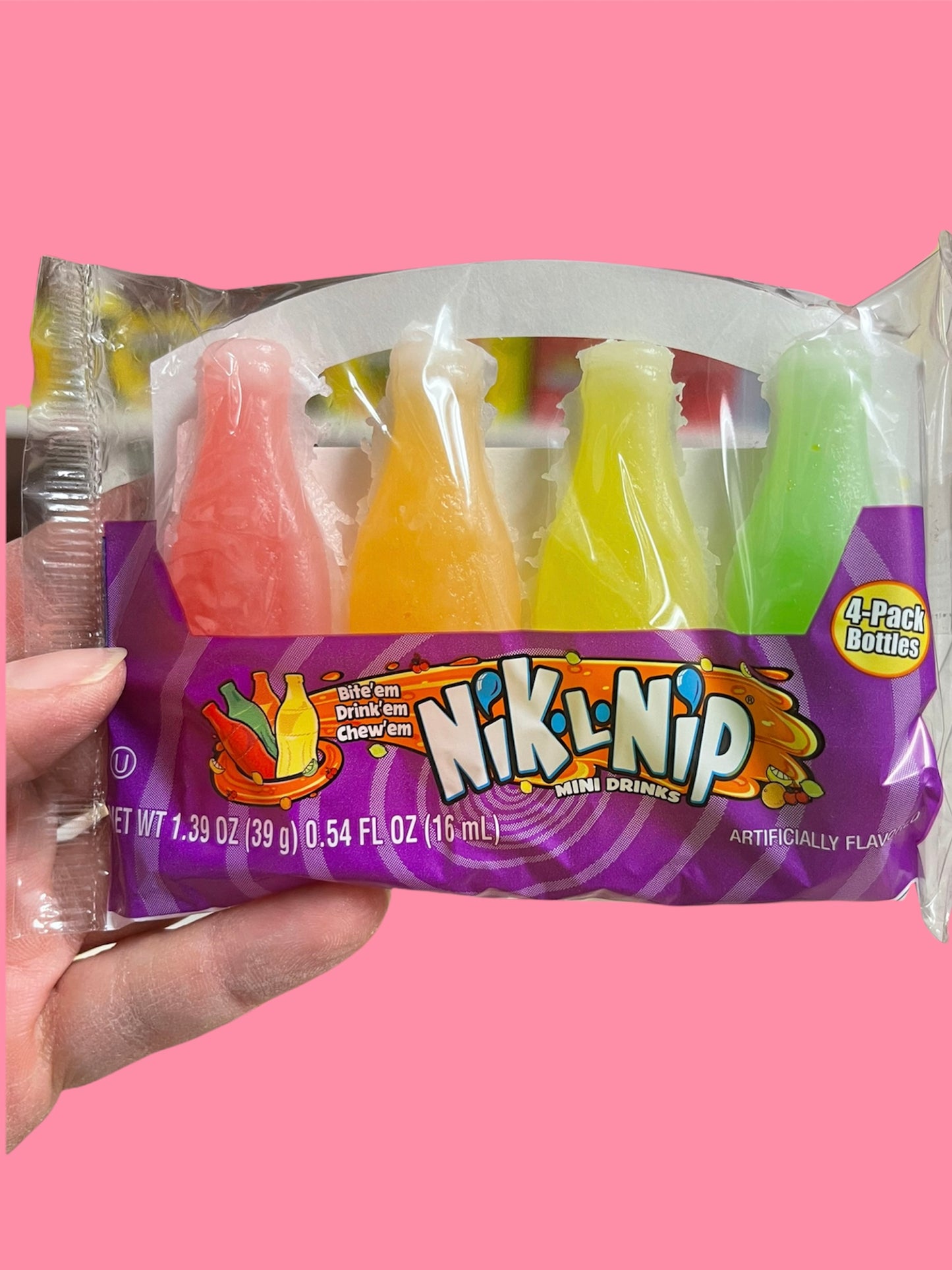 Nik L Nip Wax Bottle Candy -4 pack