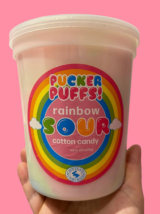 Pucker Puffs Rainbow Sour Cotton Candy