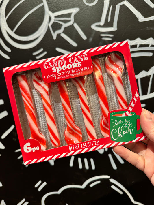 Candy Cane Spoons - 6pack