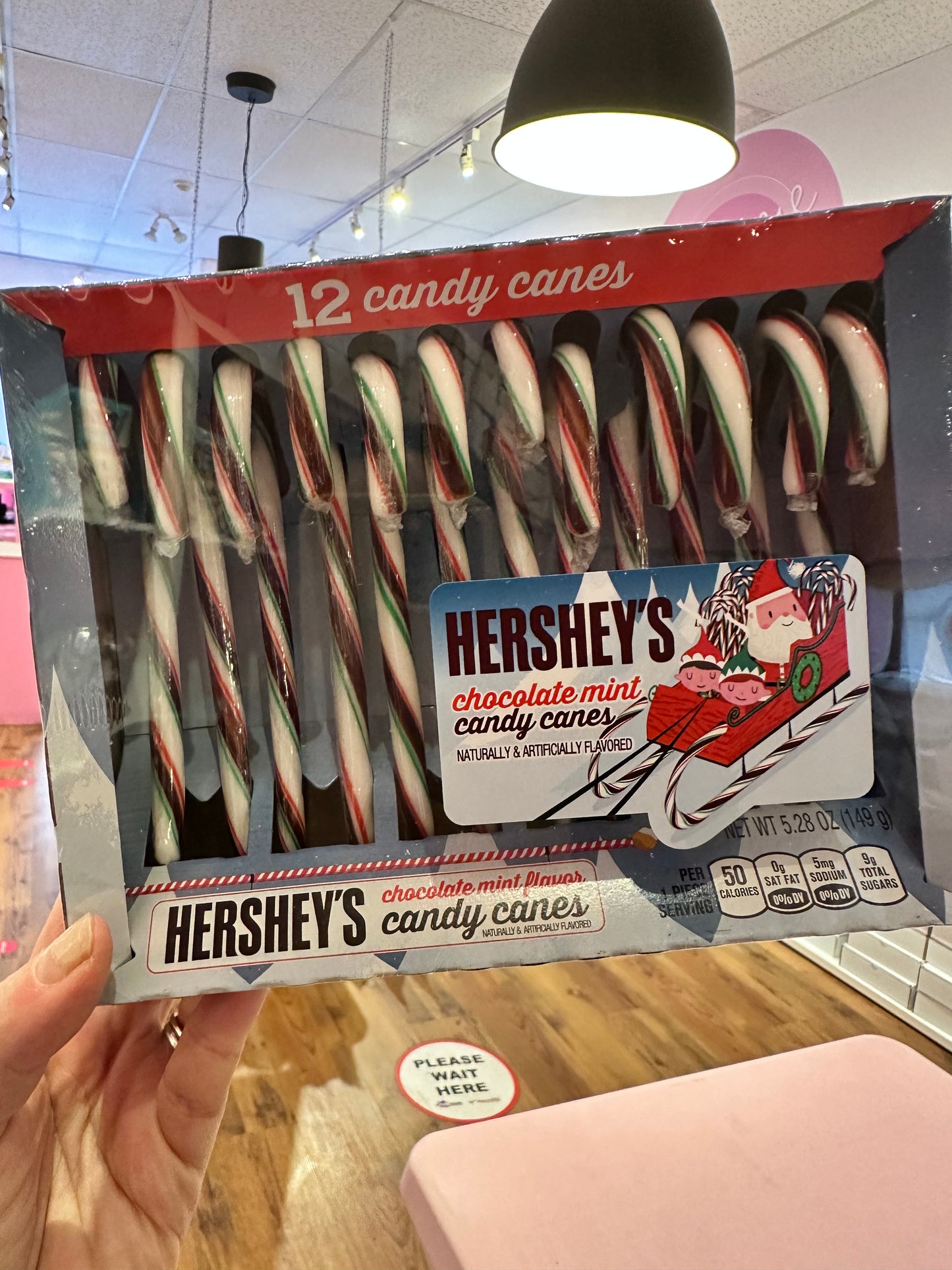 Hershey Chocolate Mint Candy Canes - 12pk