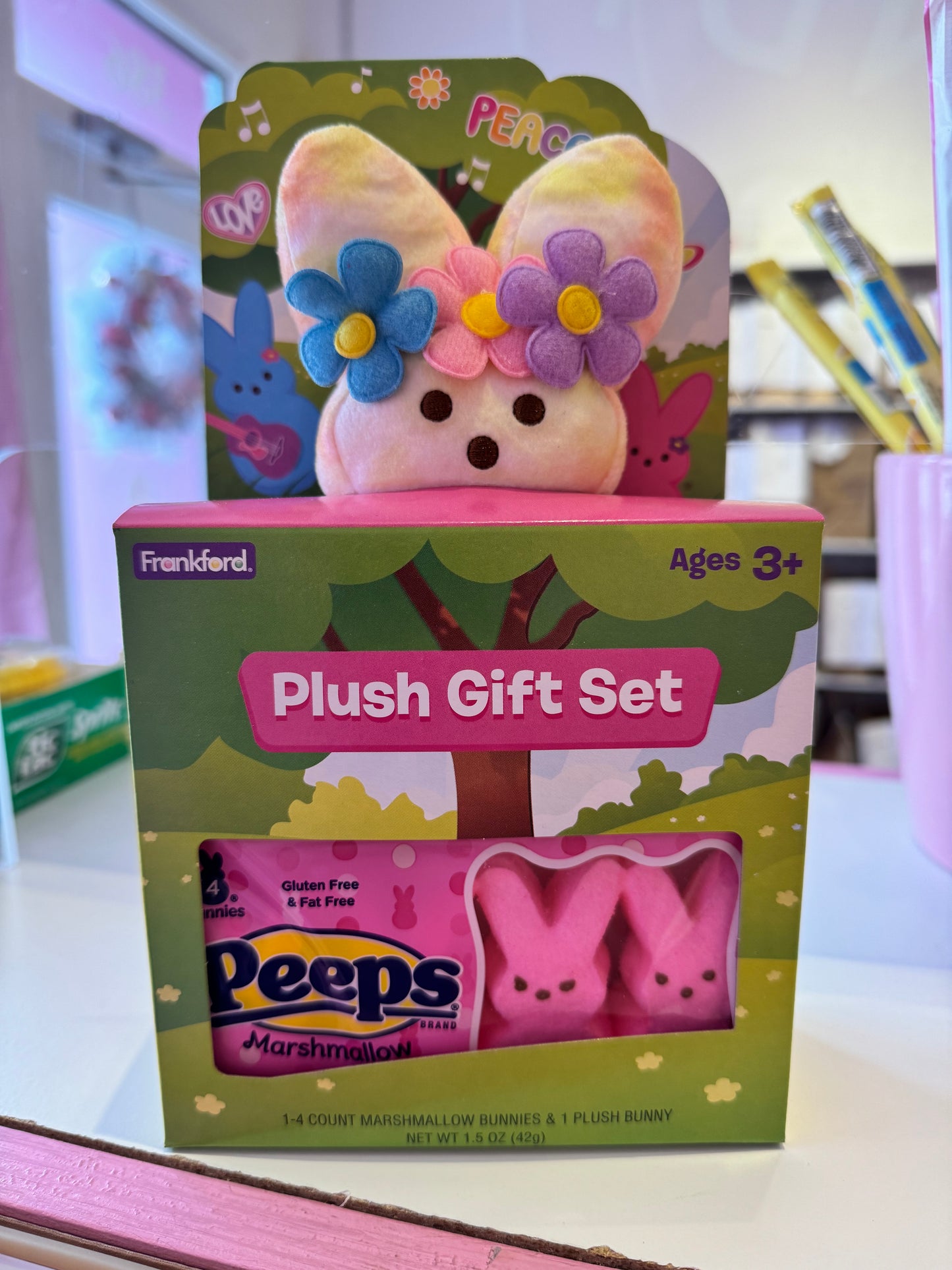 Peeps Plush Gift Set: Flower Power Bunny