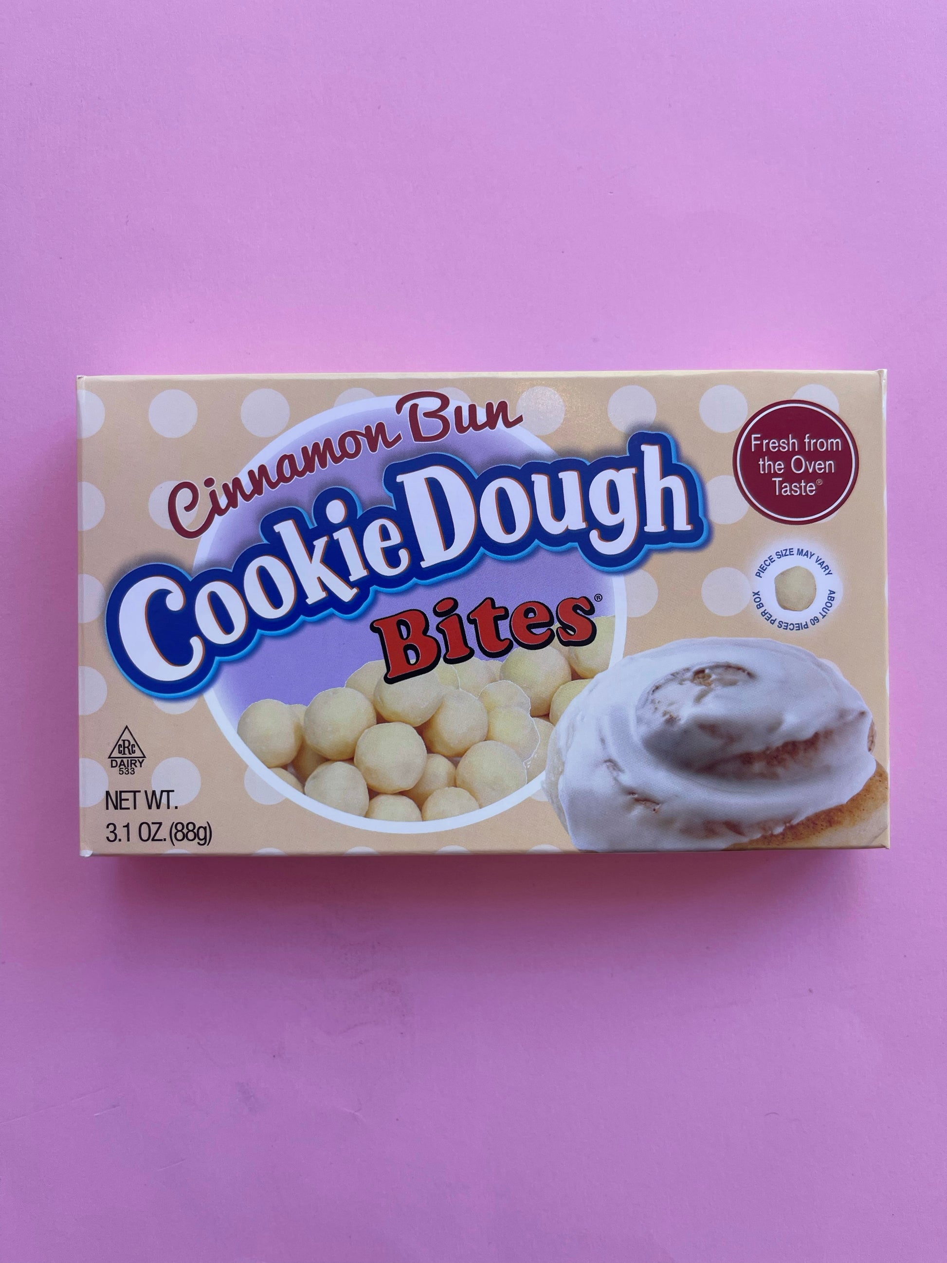 Cookie Dough Bites Snacks, Cinnamon Bun - 3.1 oz