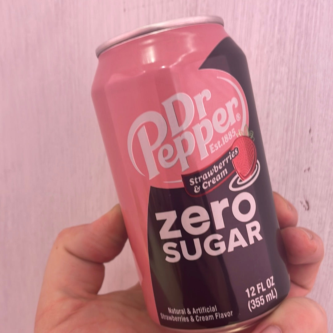 Dr Pepper Strawberries & Cream Soda- Zero Sugar